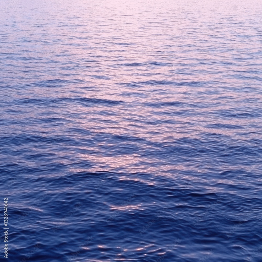 Poster tranquil ocean surface reflecting soft pastel light creating a serene and calming visual experience 
