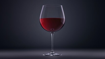 Empty wine glass, dark background, studio shot