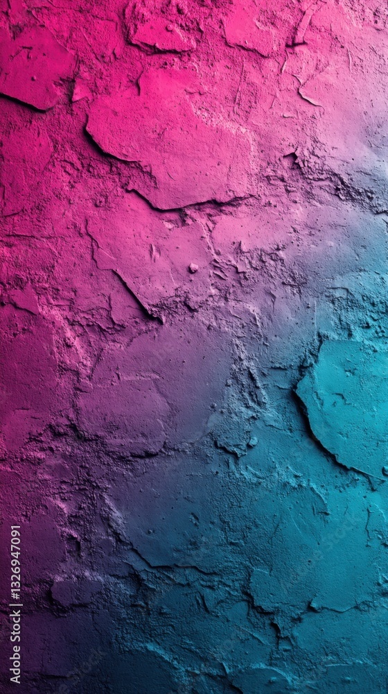 Poster abstract textured wall with vibrant pink and blue gradient creating a modern and artistic backdrop f