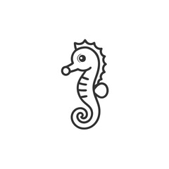 Obraz premium Seahorse cute cartoon. Sea horse icon. Cartoon of sea horse vector icon for web design