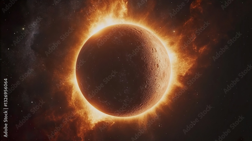 Wall mural eclipse reverie: a journey through deep space and celestial wonders
