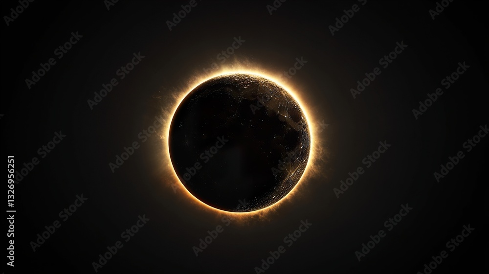 Wall mural eclipse reverie: exploring the mysteries of a distant planet in deep space