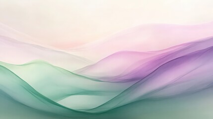 Naklejka premium Delicate gradient veil background with fluid organic forms, translucent fabric