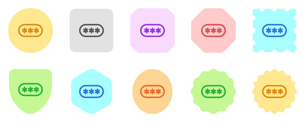 Editable vector password pin login icon. Part of a big icon set family. Perfect for web and app interfaces, presentations, infographics, etc