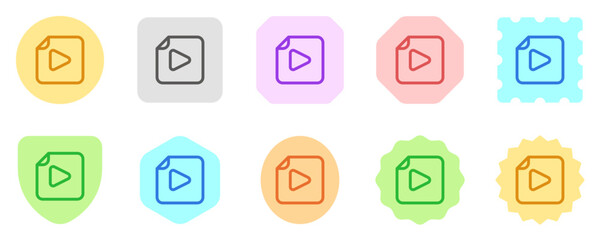 Editable vector multimedia file icon. Part of a big icon set family. Perfect for web and app interfaces, presentations, infographics, etc