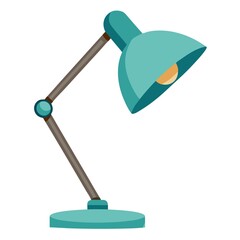 Stylish teal desk lamp with adjustable arm and warm light, perfect for study or workspace