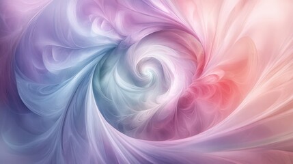 Obraz premium Gentle pastel color vortex with flowing lines creating a dreamy effect