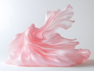 Fototapeta premium Silken pink powder burst studio abstract art minimalistic close-up texture exploration
