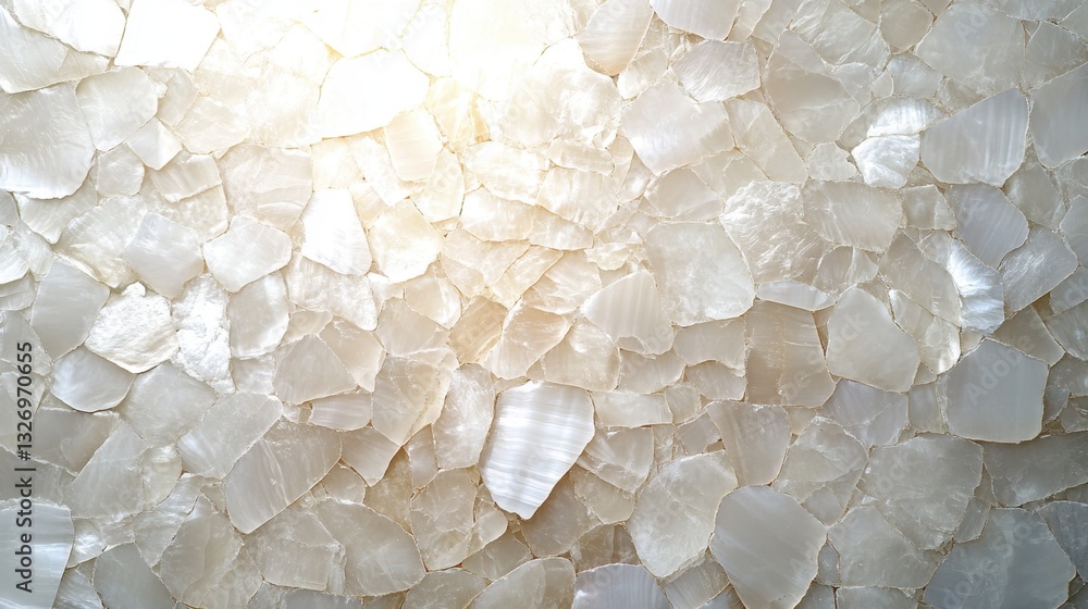 Poster elegant luminous alabaster stone background with soft glow and intricate mosaic pattern for luxuriou