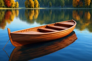 Obraz premium there is a boat that is sitting on the water in the water