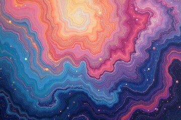 Abstract cosmic swirl with vibrant colors