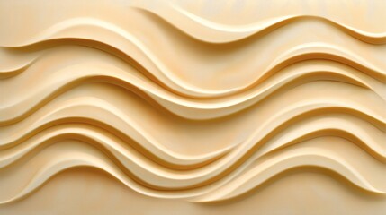 Obraz premium Abstract Beige Waves Background with Smooth Texture and Light Shadow