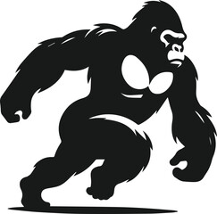 gorilla running illustration