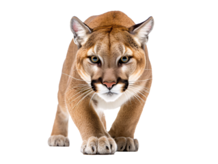 a cougar with blue eyes