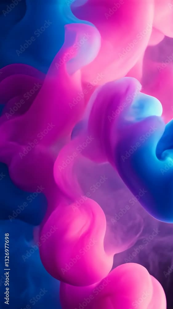 Aufkleber colorful swirls of pink and blue create dynamic patterns in an abstract composition