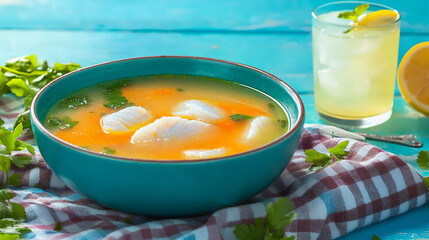  picnic with flatfish soup