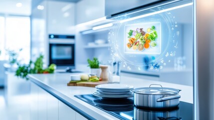 Cutting-Edge Kitchen With Digital Recipe Projection
