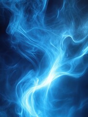Ethereal blue energy swirls in a mesmerizing dance of light and shadow creating a captivating abstract background for creative projects