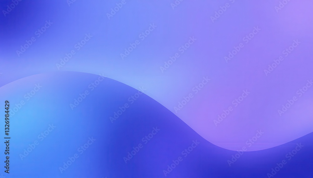 Poster soft gradient abstract background in shades of blue and purple with flowing curves for use in design