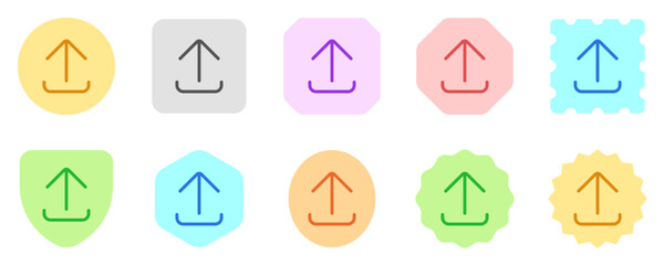 Editable vector arrow upload icon. Part of a big icon set family. Perfect for web and app interfaces, presentations, infographics, etc