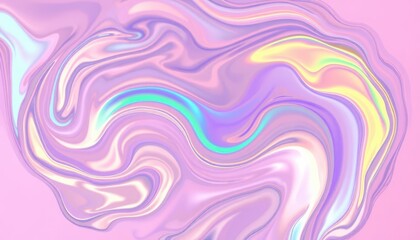 Colorful abstract swirl of pastel shades in pink, purple, blue and gold creating a dreamy and fluid background for artistic and creative projects
