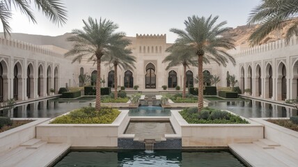 Serene Oasis: Architectural Marvel of a Luxurious Courtyard