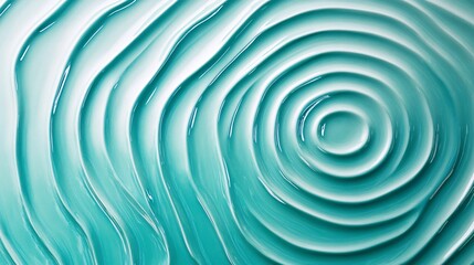 Water ripple textures in aquamarine and soft teal plain background