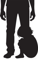 Scared child illustration