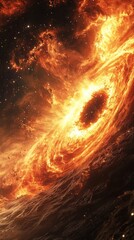 Fototapeta premium Cosmic Explosion of Energy and Light in Space Background