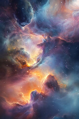 Fototapeta premium Colorful abstract nebula for website use, shown in image selector