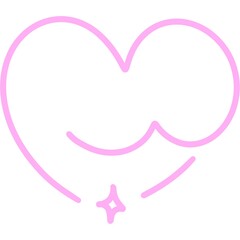 vector illustration of a heart hand drawing style on isolated background