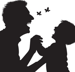 Loving grandparent vector