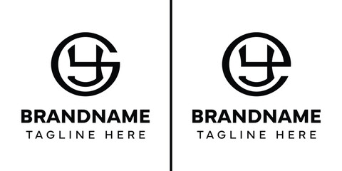 Letters GY and EY Monogram Logo, suitable for any business with GY YG EY YE initials