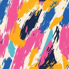 Vibrant Abstract Brush Stroke Seamless Pattern for Artistic Backgrounds