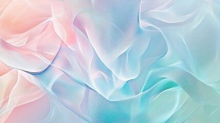 Obraz premium Delicate pastel gradients form an abstract fabric-like wave pattern texture