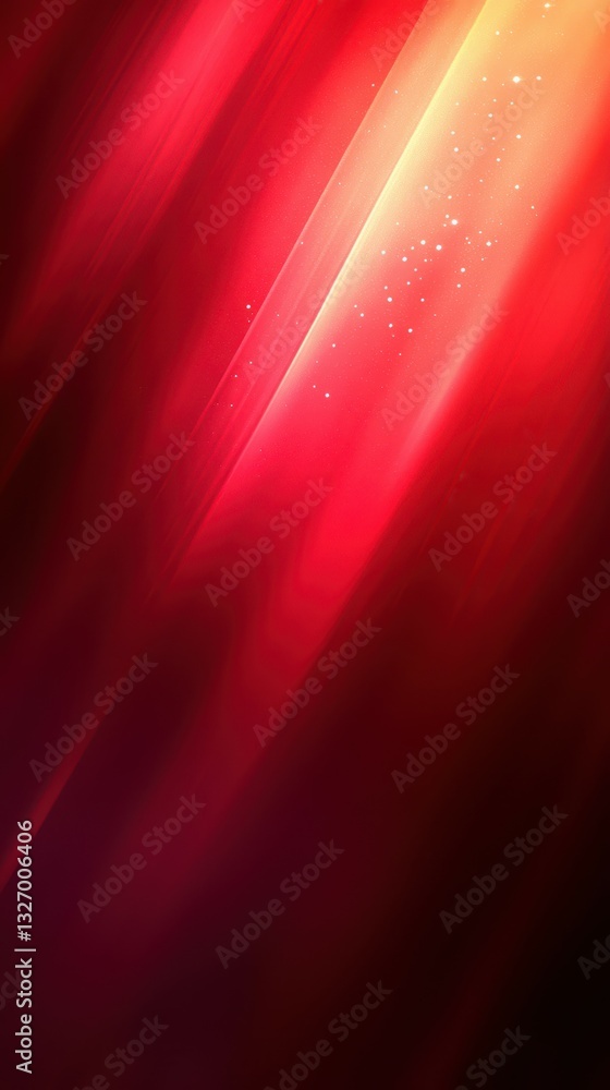Poster abstract red and gold light patterns creating a vibrant background with soft gradients and sparkle e