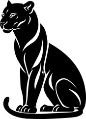 Black panther silhouette vector illustration