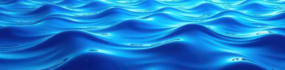 Seamless blue wavy pattern Abstract flowing curves, rhythmic water texture , smooth, blue