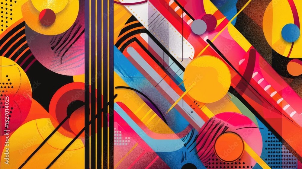 Poster creative background vibrant picture for business application website design to advertise. painting i