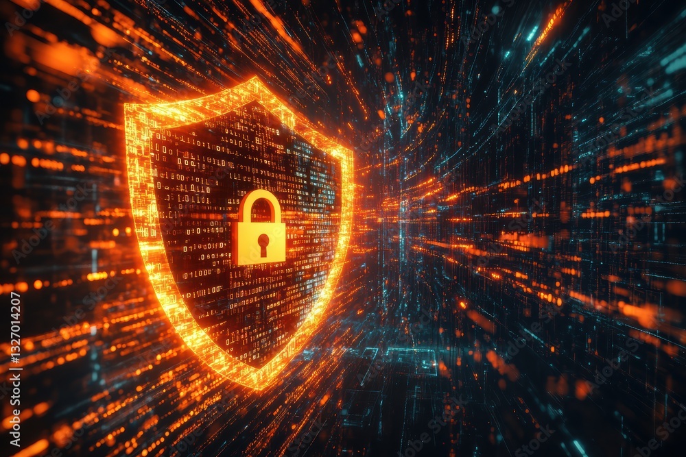 Poster visual representation of digital advertising concepts related to cybersecurity