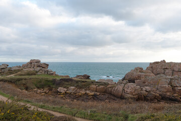 Joli paysage de la côte de granit rose en Bretagne - France
