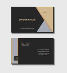 Clean and black business design card