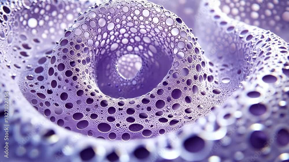 Aufkleber intricate pattern of purple foam with mesmerizing hollow spheres creating a stunning visual effect