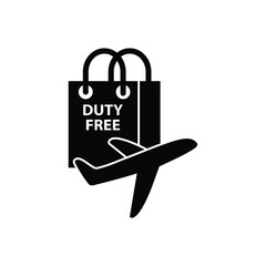 Duty free vector icon bag icon 