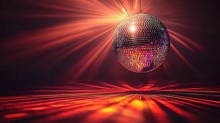 Obraz premium Disco ball lights dance floor party