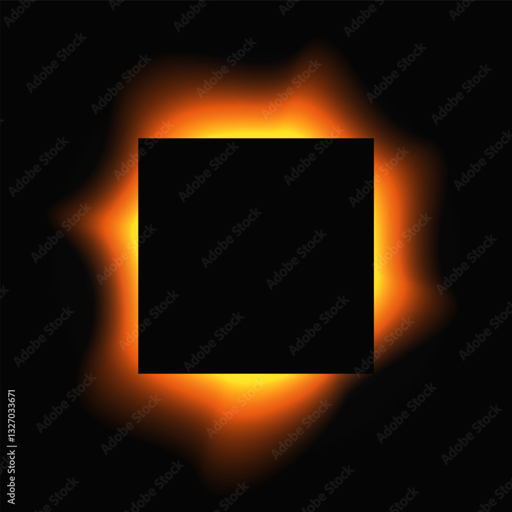 Poster square illuminate light frame with color gradient