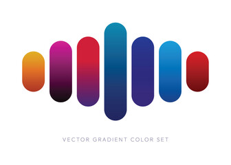 Collection of smooth gradient color palettes arranged in a clean layout. Ideal for digital design, UI/UX, branding, and creative backgrounds.