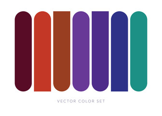 Obraz premium Collection of smooth gradient color palettes arranged in a clean layout. Ideal for digital design, UI/UX, branding, and creative backgrounds.