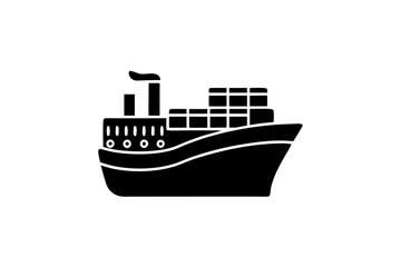 creative details cargo ship icon vector illustration