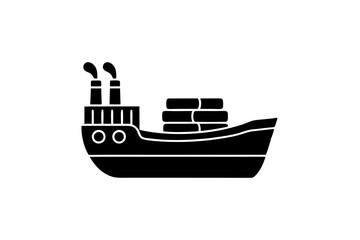 creative details cargo ship icon vector illustration